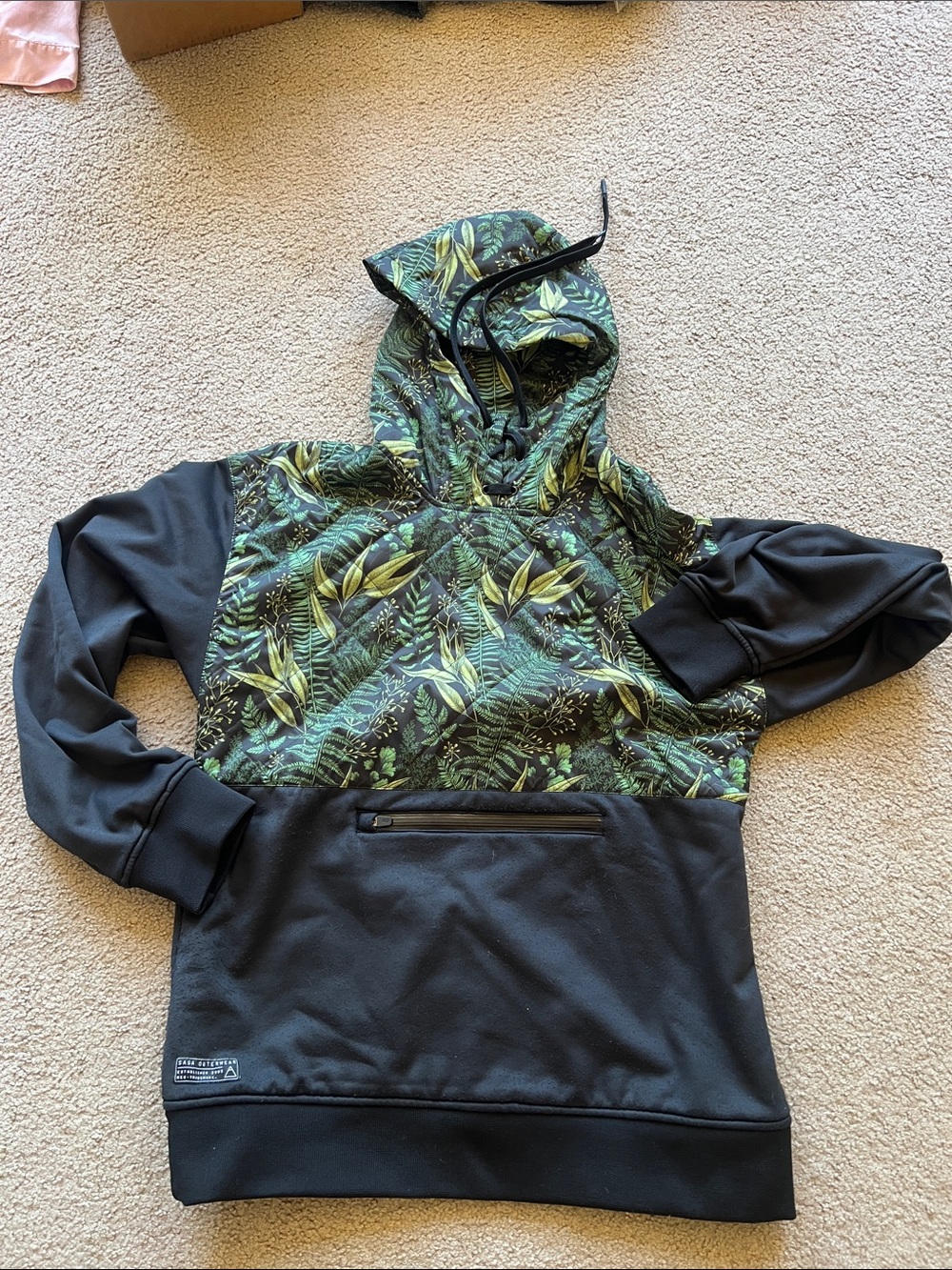 Saga Men's Fern-Print Ski/Snowboard Hoodie
